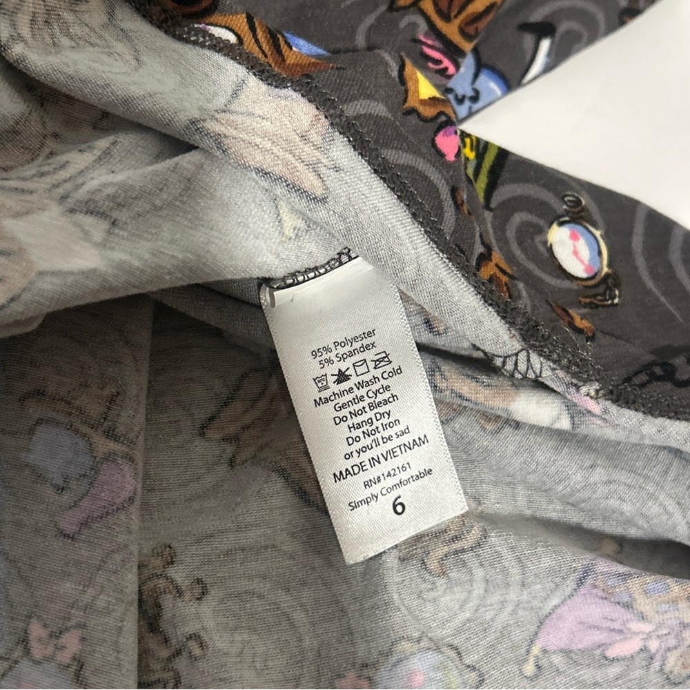 LuLaRoe Disney Kids Gracie Tunic hi-lo top. Size 6 Alice In Wonderland NWOT - Picture 7 of 11